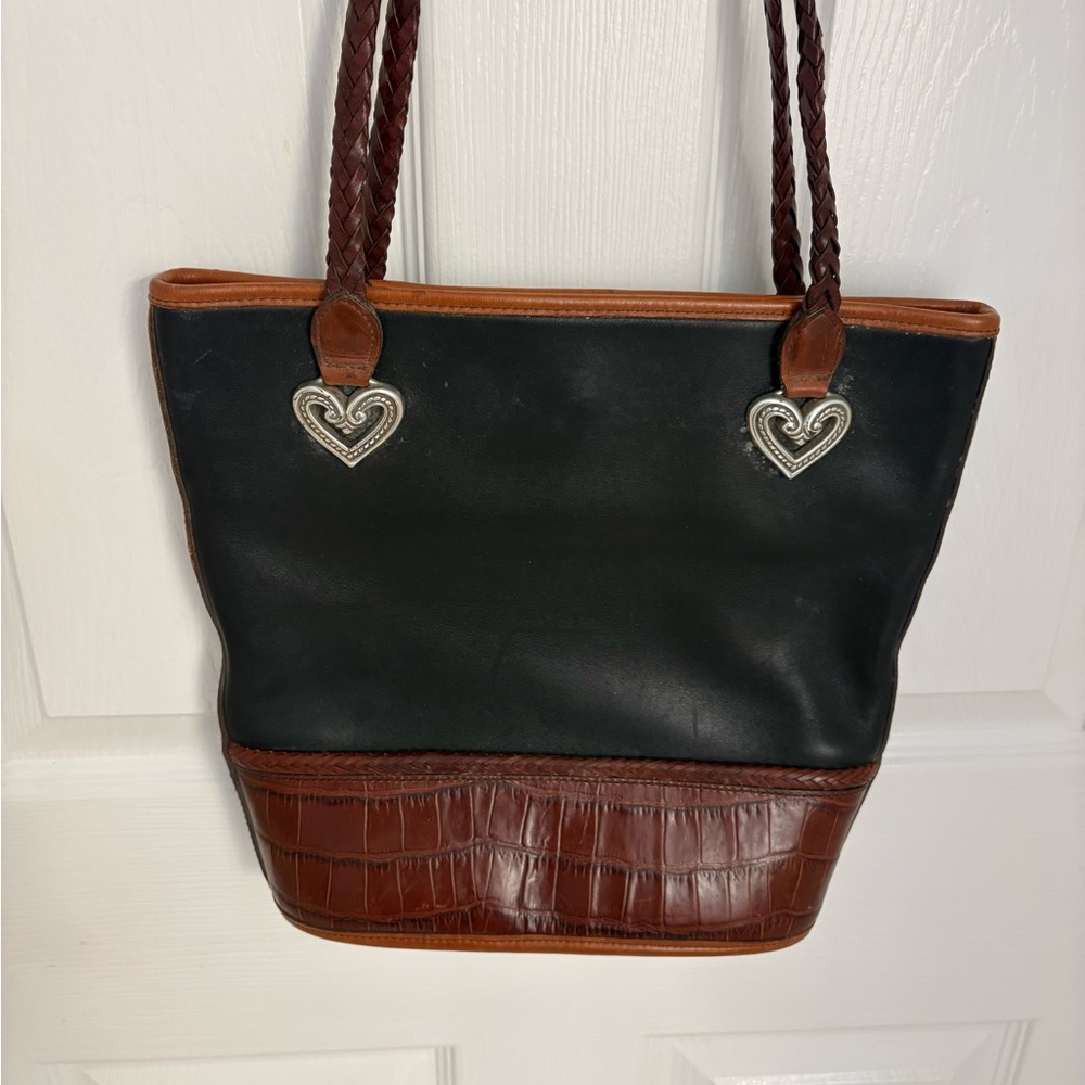 Elegant Black and Brown Brighton Tote Bag